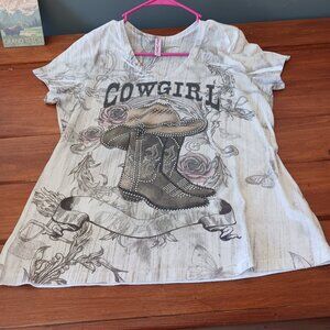 Cowgirl graphic Tee by All Star Clothing